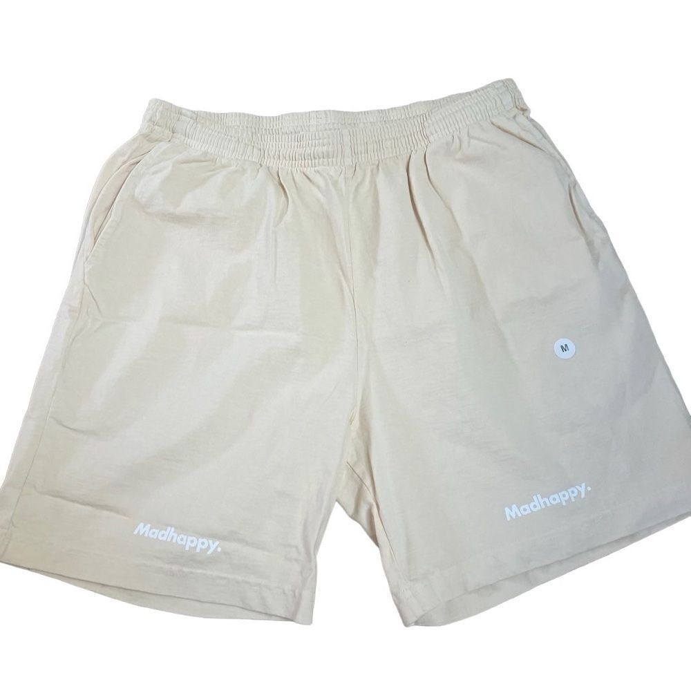 Madhappy Cotton Sweat Shorts Light Yellow Medium NEW